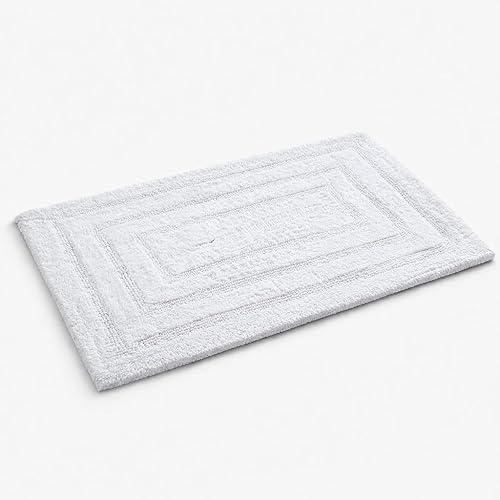 Miniatura 12 de Bedding Craft Alfombra de baño – 100% algodón, reversible, absorbente de agua, lavable a máquina, alfombra de baño suave para lado de la bañera, 17