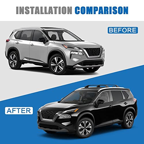 Auxpacbo Cross Bar Fit For Nissan Rogue 2021 2022 2023 2024 Sv Sl Platinum With Roof Rail Roof Rack Crossbars Rooftop Luggage Cargo Carrier For Canoe Kayak Bike #TOP5