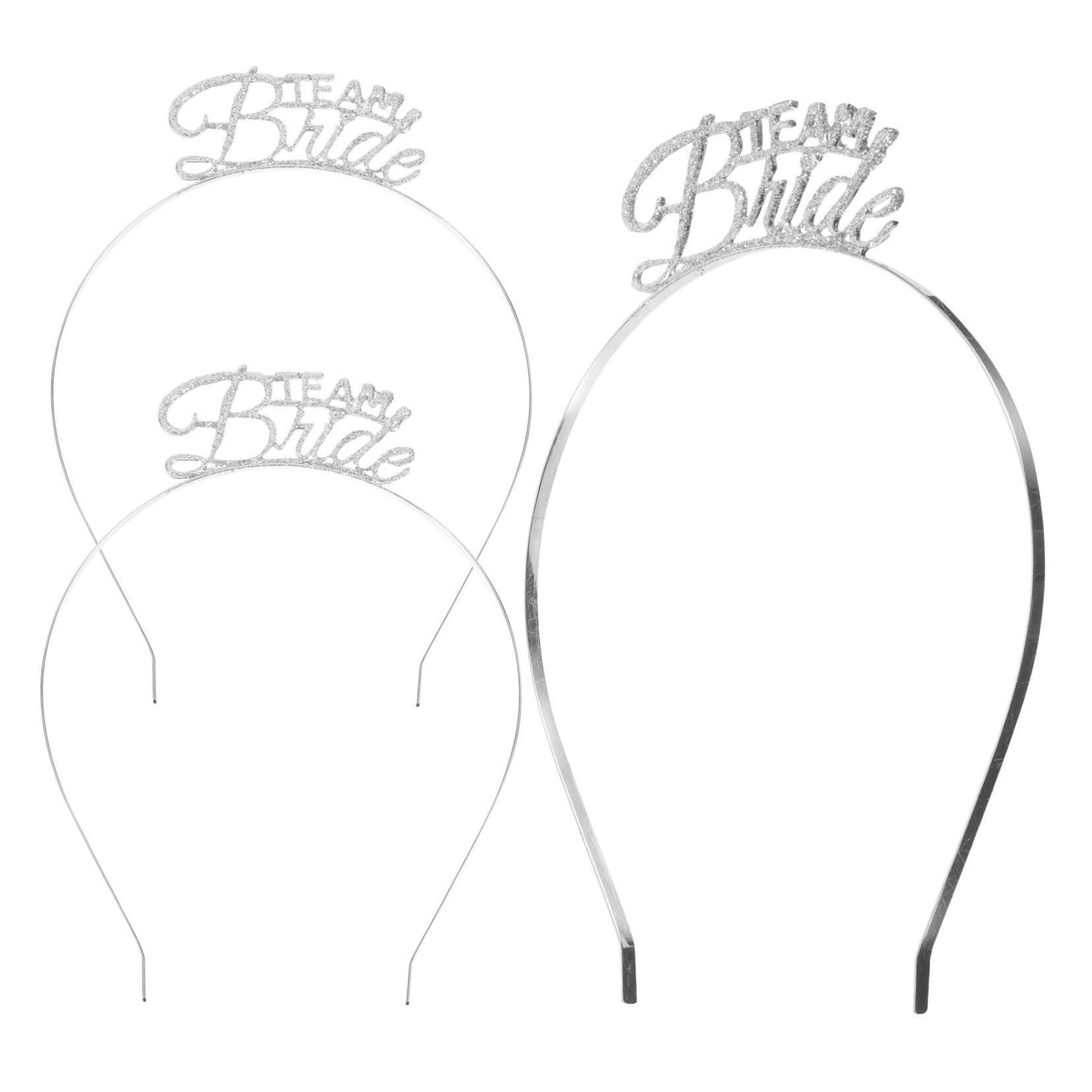 Fascia Per Chioma in Metallo Per Addio Al Celibato Set 3 Pezzi Decorazioni Per Feste Singole Copricapo Resistente e Attraente Per Serate Tra Ragazze