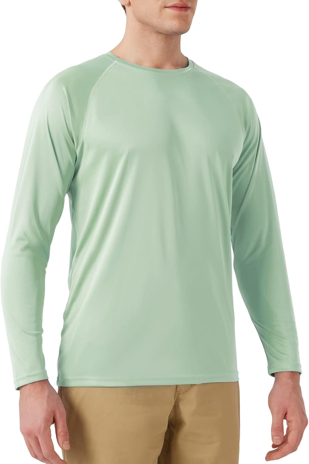 Men’s UPF 50+ Rash Guard Swim Shirt Long Sleeve Moisture Wicking Quick Dry Lightweight Wrinkle-Resistant