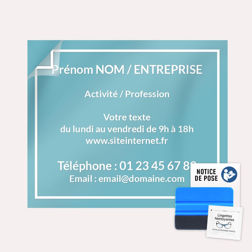 Autocollant sticker vitrine personnalisé - UTTSCHEID (Professionnel, Adhésif)