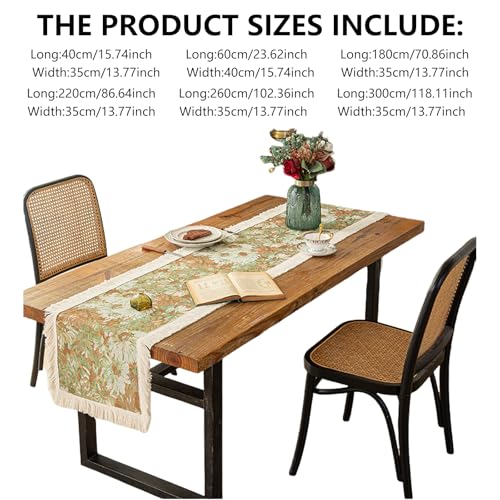 Chemin de table coton jacquard avec pompons lavable et durable