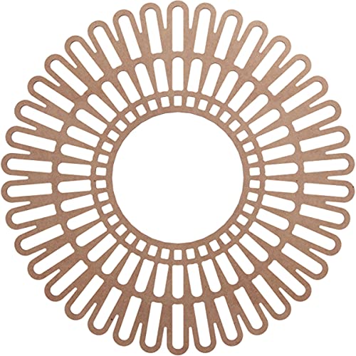 Ekena Millwork 28"OD x 10 3/8"ID x 3/8"T Cornelius Wood Fretwork Pierced Ceiling Medallion, Wood (Paint Grade)