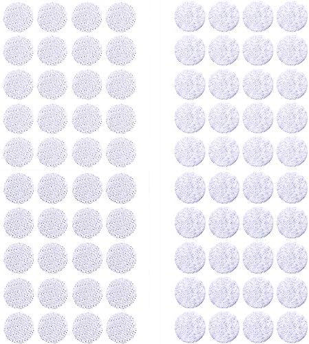 Self Adhesive Dots 600pcs (300 Pairs) Hook And Loop Dots White 0.6-Inch, Fabric Hook