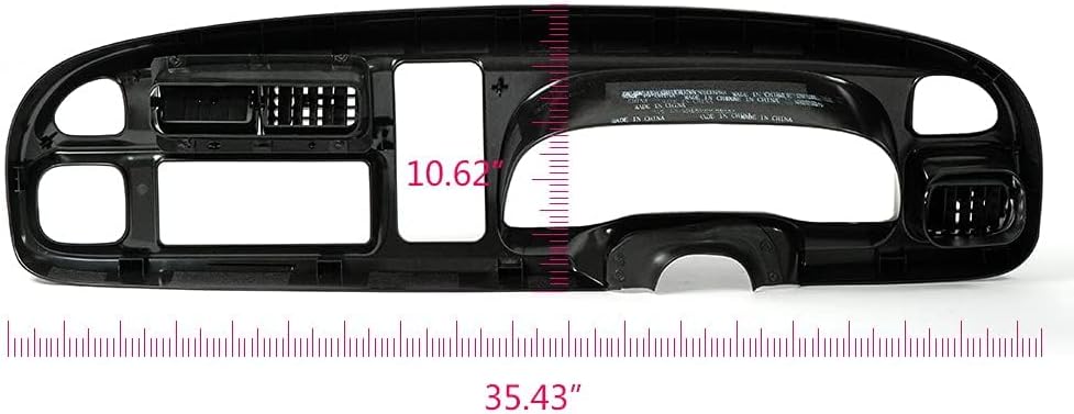 CROSSDESIGN Dash Board Bezel Cover Cap Compatible with 1998 1999 2000 2001 Dodge Ram 1500 1998-2002 Dodge Ram 2500 3500 Instrument Panel Cover w/Vents