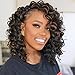 ToyoTress Ocean Wave Crochet Hair - 9 Inch 8 Packs Black Mix Brown Highlight Short Curly Hair Ocean Wave Braiding Hair, Synthetic Hair Extensions (9 Inch, P1B/30-8P)