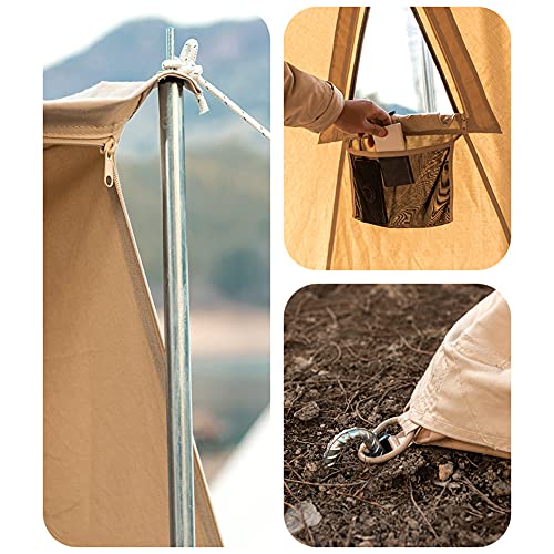 Carpa Cabin para 5 a 8 personas Beige para camping familiar miniatura 7