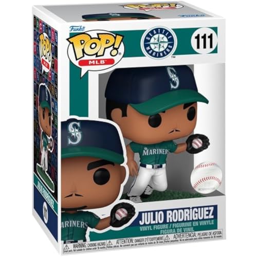 Funko Pop! MLB: Mariners - Julio Rodriguez - Figura de Vinilo Coleccionable - Idea de Regalo - Mercancia Oficial - Juguetes para Niños y Adultos - Sports Fans - Muñeco para Coleccionistas