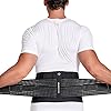 Tommie Copper Pro-Grade Adjustable Support Back Brace and Posture Corrector, Breathable Flex Stability Straps for Lumbar Support, Posture & Muscle Support - Unisex, Black - Large/X-Large