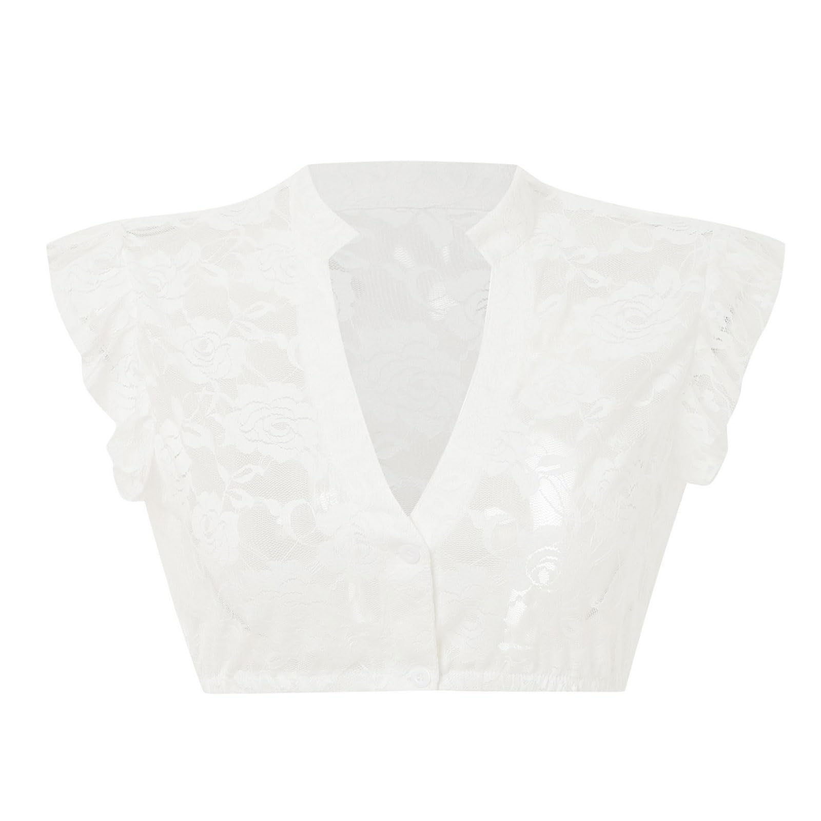 Camisa blanca con temática bávara de poliéster para disfraces de mujer 8