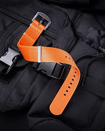 Image of BINLUN Nylon Watch Band Thick G10 Premium Ballistic Nylon Multicolor Replacement Watch Straps with Silver /Black Stainless Steel Buckle for Men Women 18mm 20mm 22mm 24mm