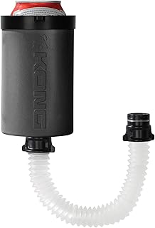 The Kong 2.0 - A Portable Can or Bottle Cooler/Cup With A Detachable, Expandable, Hose To Funnel Your Drink (Black)