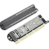 ELUTENG NVMe PCIe 5.0/4.0/3.0 Adapter NVMe M.2 SSD to PCIe X4/X8/X16 Card with Aluminum Heat Sink M.2 to PCI-Express SSD Expansion Card Support 2230 2242 2260 2280 Max 4TB for Windows/Linux/Mac os