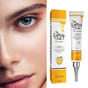Hydrating Eye Cream, Under Eye Cream Gel with Natural Ingredients, Honey Eye Cream Reduces Wrinkles & Brightens…