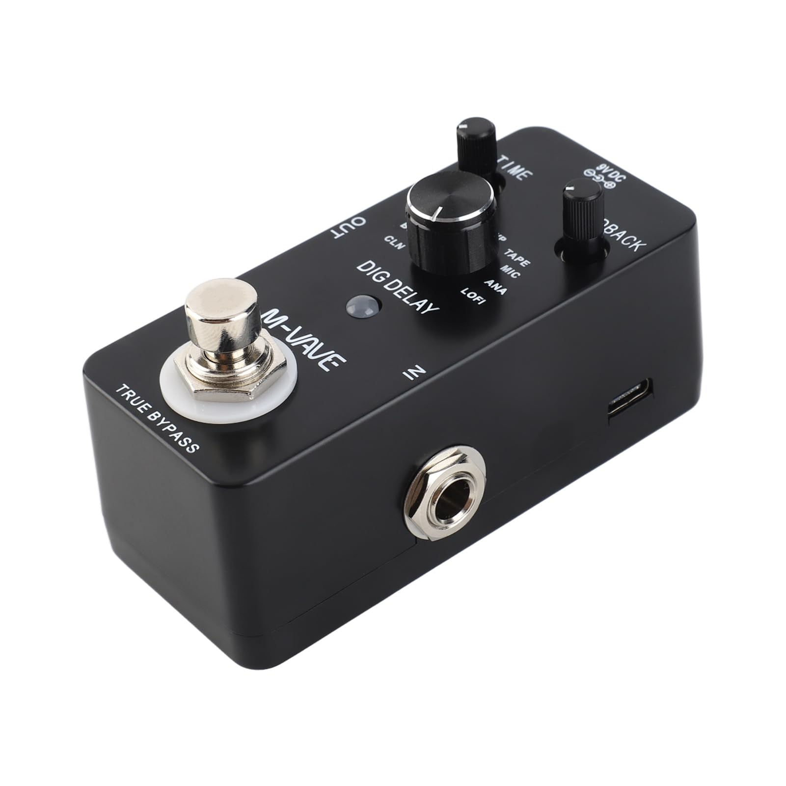 DIGITAL DELAY GUITAR EFFECT PEDAL M-DYNAMIC DELAY W PEŁNEJ METALOWEJ KORPUSZE DO GITAR ELEKTRYCZNYCH