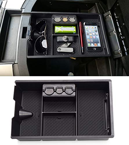 Jaronx for Dodge RAM Center Console Organizer, Console Storage Box for Dodge RAM 1500 (2009-2018) and RAM 2500/3500 (2010-2018),Armrest Organizer Tray + Coin Holder (Full Console w/Bucket Seats ONLY)