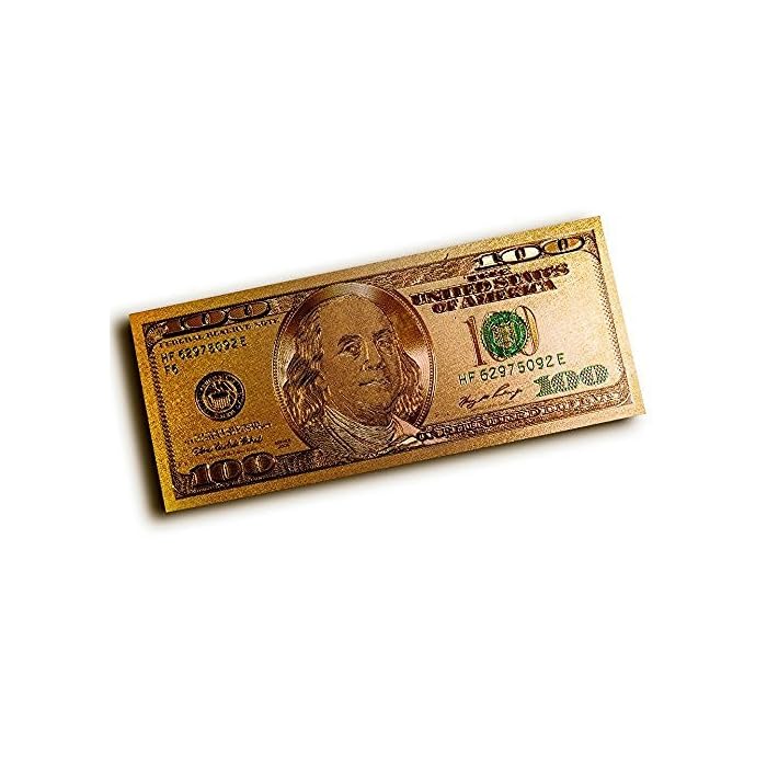 Buy C.N. 100 Dollar Bill Design Money for Refrigerator, Office Board, Desk, Door, Gold