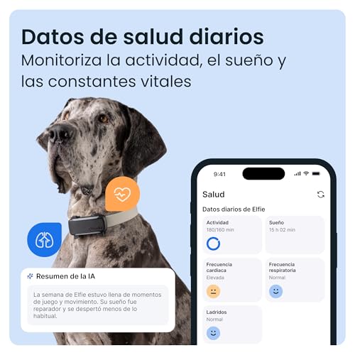 Miniatura 3 de Tractive GPS para Perros Inteligente | Edición 2026 | Localización GPS en Tiempo Real | Alertas antifuga y avisos de Salud | Monitorización de Constantes Vitales | Batería de Larga Duración (Negro)