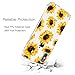 Hi Space Flower Clear Case for iPhone Xs iPhone X, Sunflower Girls and Women Floral Back Cover, Flexible TPU Bumper Shockproof Transparent Protective Case