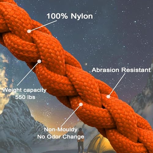 de pára-quedas, Paracord grosso - Corda de nylon longa e forte de 100 pés - Corda de barraca de equi