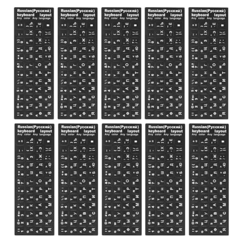 Adhesivos de teclado cirílico con acabado mate para estudiantes de diseño en PC