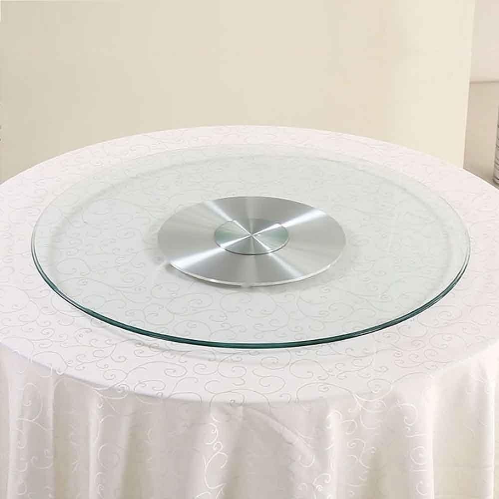 Plateau tournant de 39" en verre rond de salle à manger d'une clarté premium absolue