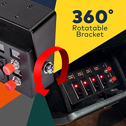 Swbx42 12V Rocker Switch Box [4 X 15A On/Off] [2 X 5A Momentary] [70 Amp Max.] [Backlit Led] 12 Volt Dc Spst Rocker Toggle Switch Panel Box For Auto Automotive Lights Car Marine Boat Truck #TOP4