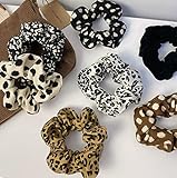 haar pony app 5 Stück 5 Farben Dots Leopard Print Haargummis