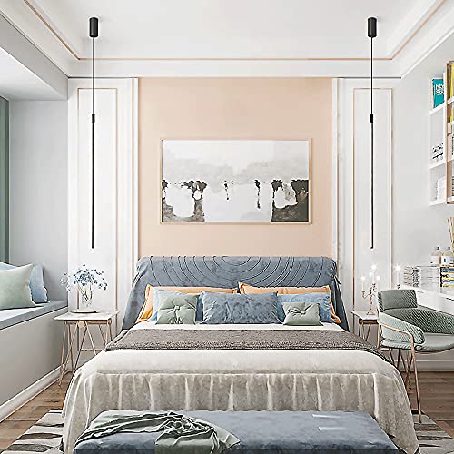 Lampe Suspendue Dorée Cylindrique LED Pour Chambre - 3
