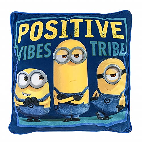 Franco Kids Bedding Soft Decorative Pillow Cover, 15 in x 15 in, Minions The Rise of Gru