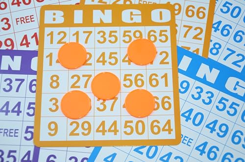 Smartdealspro Undurchsichtiger Lernzähler aus Kunststoff, Mini-Poker-Chips, Spielsteine mit Aufbewahrungsbox (Orange-Rot, 25 mm)