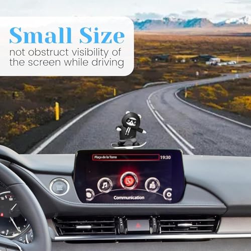 Image of Car Slidder Panda | Dashboard Decoration Sliding Skateboarding Toy | Cute Moving Panda Ornament Funny Wobble Toy for Dashboard, Cool Sliding | Emporium Bear Car Accessories (Panda Toy)