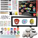 Rock Painting Kit for Adults and Kids - Kids Painting Kit with Rock Painting Supplies for Painting R