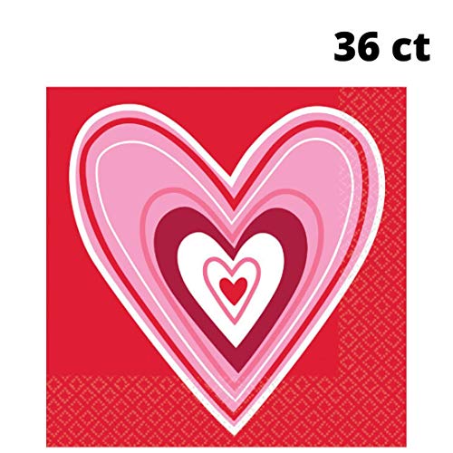 Valentine Wishes Valentine’s Day Party Tableware Supplies Pack for 18 - Disposable Plates, Napkins, Cups, Table Cover, and Heart Balloons - Thumbnail 3