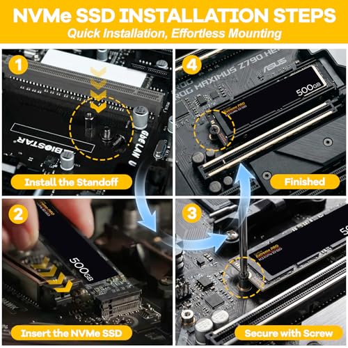 image for IEAWISL M.2 SSD Screws Kit, NVMe Screws for ASUS MSI Gigabyte Asrock M