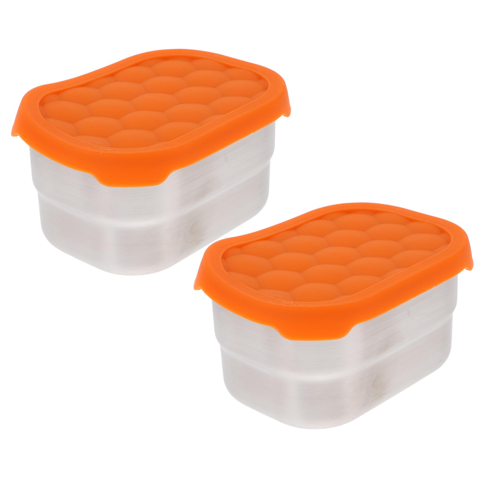 Amosfun 2 Ensembles Bac À Légumes En Acier Inoxydable Conteneur Scellé Sceller Les Contenants Alimentaires Boite Rangement Boite De Rangement Boîtes Alimentaires Hermétiques 2 Pièces * 2