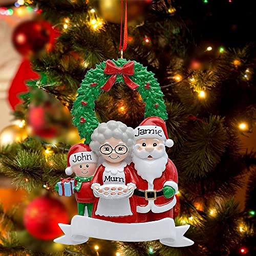 YUNHOME Décoration De Noël Accessoires De Noël Deco Noel Fête Pendentif De Décoration d'arbre De Noël De Wapiti Âgé De Noël Pendentif en Résine-Famille De Noël 9 Têtes – vue 3