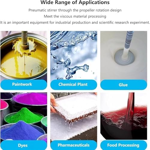Port Air Agitator Blender, Pneumatic Mixer with 1800RPM Adjust Speed & Reverse Function, Efficient Paint Stirrer for Home, Workshop & DIY Projects