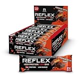 Reflex High Protein Bars – Twin 21g Protein Bars Low Calorie, Low Sugar, High Fibre, Vegetarian – Chocolate Protein Snacks – Great Taste & Texture (Chocolate Toffee Crispy, 12x60g )