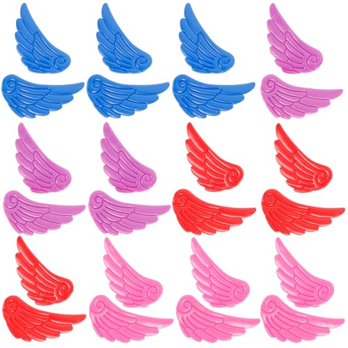 DINHEAROM Alas Decorativas para Zapatos de Patines, Accesorios DIY Coloridos para Patines, 12 Pares (Rojo, Morado, Azul, Rosa) para Personalizar Zapatillas de Ruedas