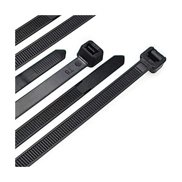 Kabelbinder, robust, 66 cm, stark, groß, schwarz, mit 90,7 kg Zugfestigkeit, 50 Stück, lange haltbare Nylon-Kabelbinder…