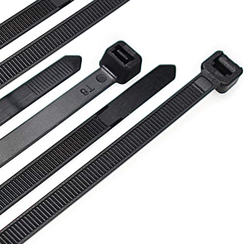 Cable Zip Ties Heavy Duty 26 Inch, Ultra Strong Plastic Wire Ties with 180 Pounds Tensile Strength, 50 Pieces, Durable Nylon Black tie Wraps, Indoor and Outdoor UV Resistant, Quality Cable Ties by Flurhrt - Used condition - US$12.40
