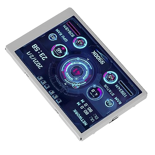 Image of Mini Monitor Display Screen, USB Type C Full View Rotating Monitoring Display for PC Dashboard Electronics Monitoring Aluminium Alloy 3.5 inch 1 Pack