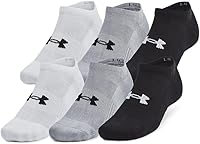 Under Armour Training Cotton No Show Socks 6-Pack - Sweat-Wicking, Cushioned Ankle Socks for Ultimate Comfort