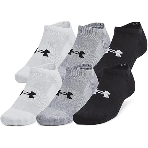Under Armour Unisex-Adult Training Cotton No Show Socks 6 Pack
