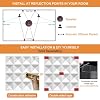 TroyStudio Acoustic Sound Diffuser Panels, 12 X 12 X 1 inches 16 Pcs PVC Plastic Wall Panel, Recording Studio Acoustical Treatments Diffusion panel, 3d Art Decorative Ceiling Tiles (Pyramid, White)