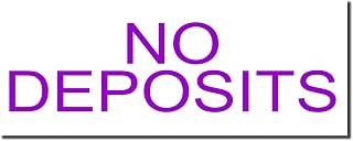 Pre-Inked No Deposits Stamp for Bookkeeping, Ideal for Lending Officers - Slim Design with Vibrant Purple Ink, 1/2 x 1-1/2 Size - Essential Office Supply for Efficient Financial Management