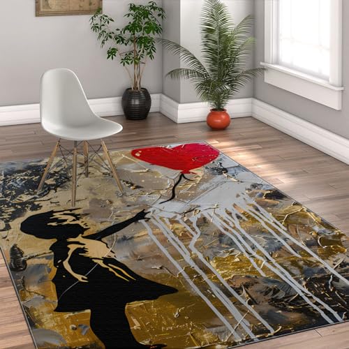 Tapis style Banksy vintage soft de haute qualité pour décoration moderne - 4