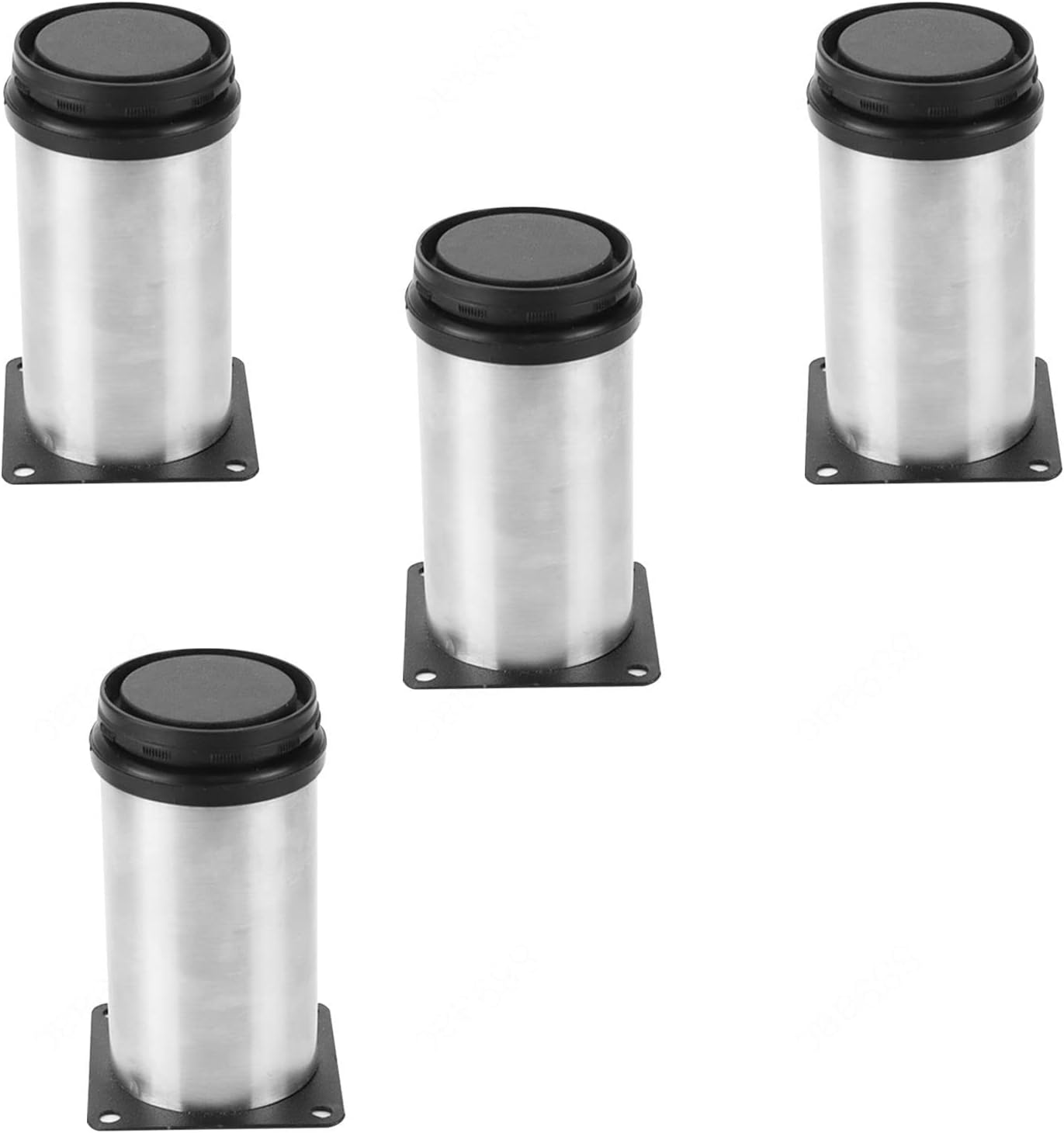 Adjustable Furniture Legs,4Pcs,Stainless Steel Legs,Round,Modern Replacement Legs,Support Legs,Sofa Legs,Kitchen Furniture Legs,Metal Legs,Design Furniture Legs,Silver-15cm/6in