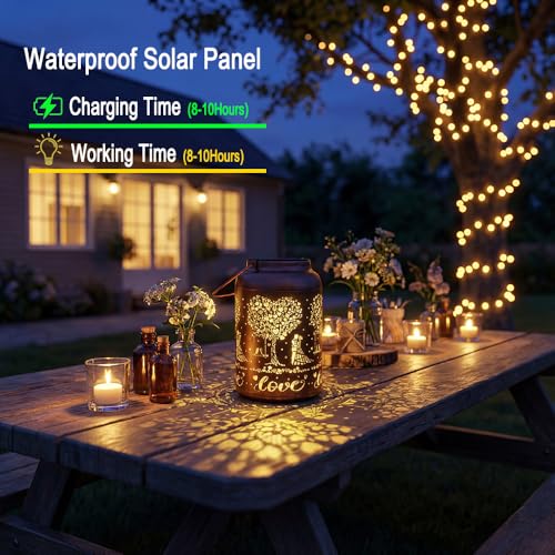 Solar Lanterns Outdoor Garden Decor Romantic Anniversary Valentines Gifts by KEBIBULANT - Used condition - Image 4